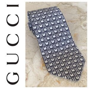 Gucci 100% Silk Monogram Tie